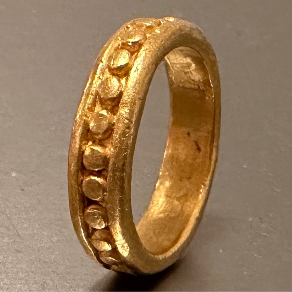 24K Gold Wedding Band Custom Made. Unique. The Precious.